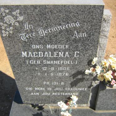PRETORIUS Magdalena G. nee SWANEPOEL 1906-1976