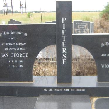 PIETERSE Jan George 1910-1971 &amp; Violet Amy -1978