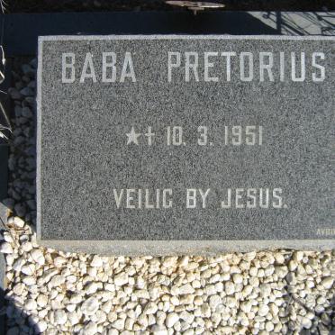 PRETORIUS Baba 1951-1951