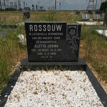 ROSSOUW Aletta Josina nee DE BEER 1921-2006