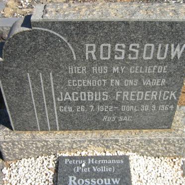 ROSSOUW Jacobus Frederick 1922-1964 :: ROSSOUW Petrus Hermanus 1950-2007
