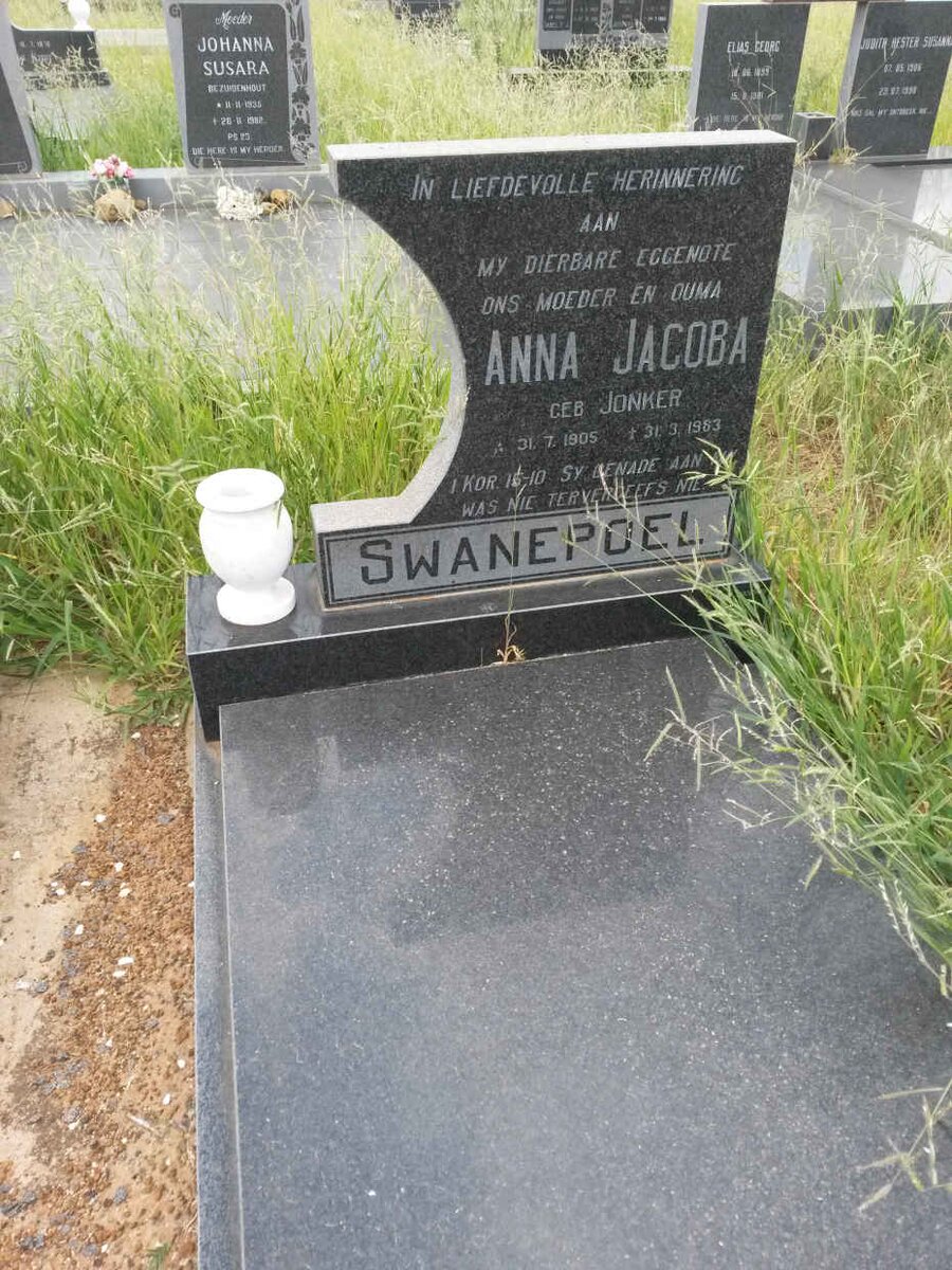 SWANEPOEL Anna Jacoba nee JONKER 1905-1983