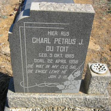 TOIT Charl Petrus J., du 1885-1958