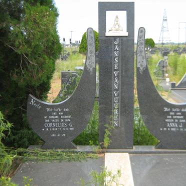 VUUREN Cornelius G., Janse van 1932-1987 &amp; Anna J. 1935-2015