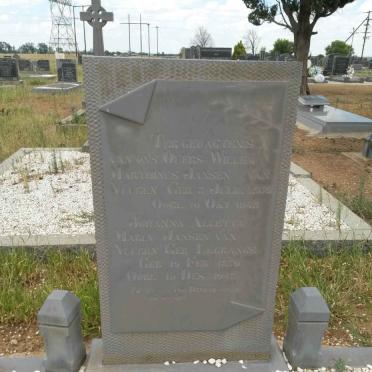 VUUREN Willem Marthinus, Jansen van 1869-1943 &amp; Johanna Aletta Maria LE GRANGE 1879-1943