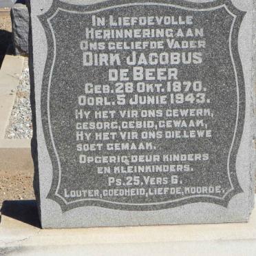 BEER Dirk Jacobus, de 1870-1943