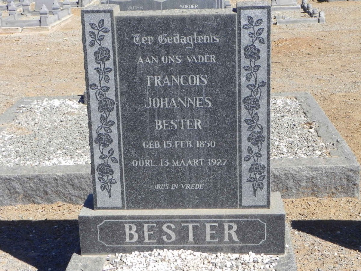 BESTER Francois Johannes 1850-1927