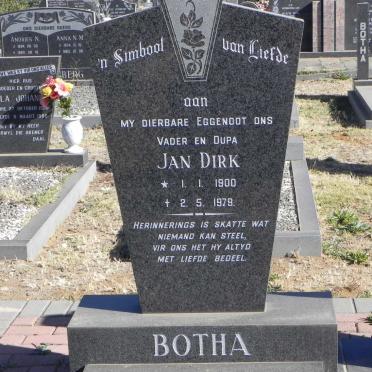 BOTHA Jan Dirk 1900-1979 &amp; Maria Jacoba 1909-1998