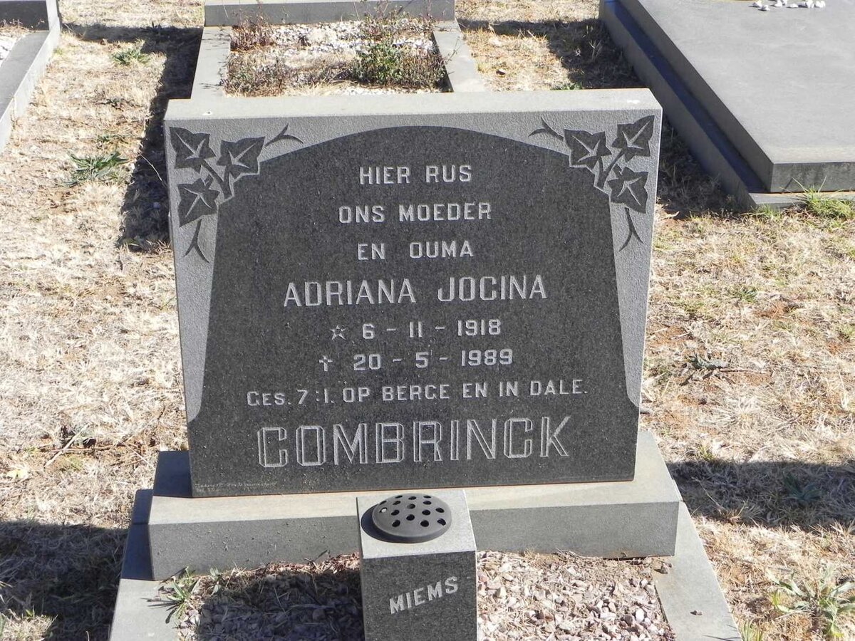 COMBRINCK Adriana Jocina 1918-1989