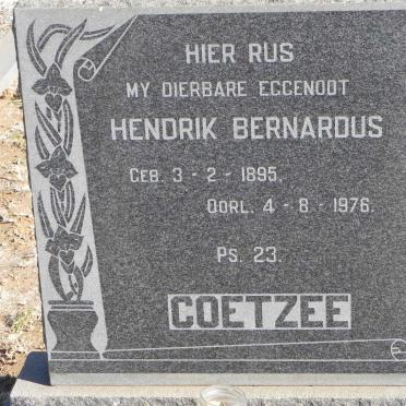 COETZEE Hendrik Bernardus 1895-1976