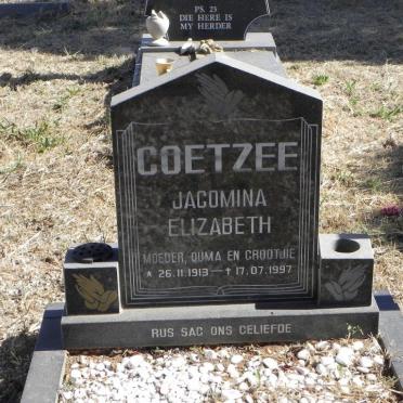 COETZEE Jacomina Elizabeth 1913-1997