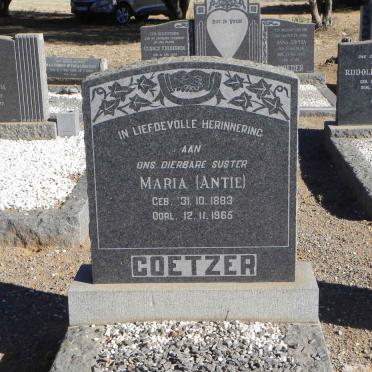 COETZER Maria 1883-1965