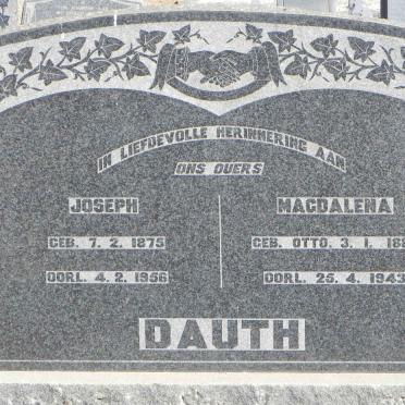 DAUTH Joseph 1875-1956 &amp; Magdalena OTTO 1880-1943