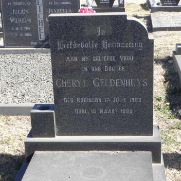 GELDENHUYS Cheryl nee ROBINSON 1960-1985