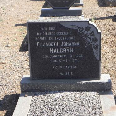 HALGRYN Elizabeth Johanna nee HANZEN 1923-1974