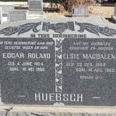 HUEBSCH Edgar Roland 1904-1968 &amp; Elsie Magdalena 1908-1966