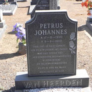 HEERDEN Petrus Johannes, van 1920-1970
