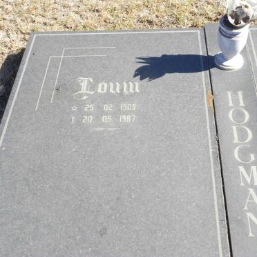 HODGMAN Louw 1909-1987 &amp; Kotie 1914-1997