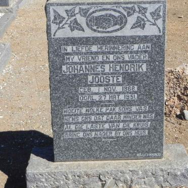 JOOSTE Johannes Hendrik 1888-1951