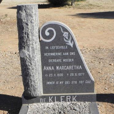 KLERK Anna Margaretha, de 1930-1977