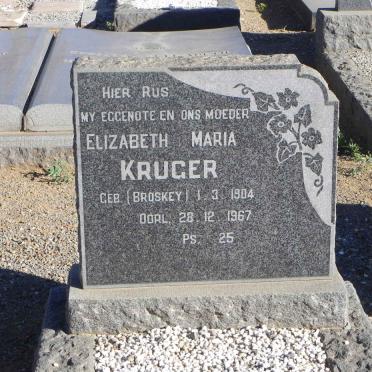 KRUGER Elizabeth Maria nee BROSKEY 1904-1967