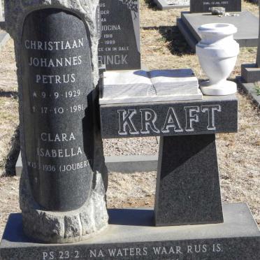 KRAFT Christiaan Johannes Petrus 1929-1981 &amp; Clara Isabella JOUBERT 1936-