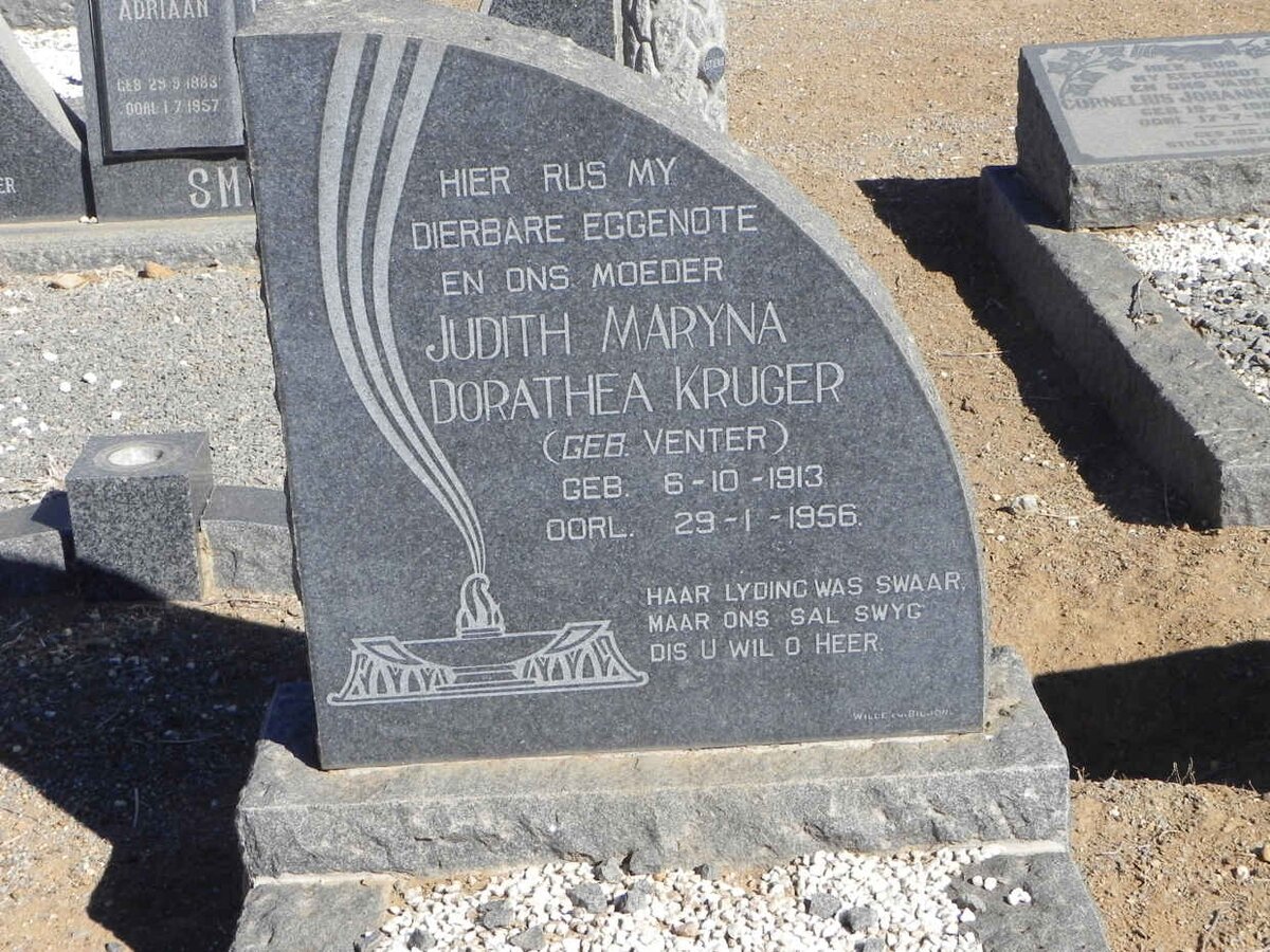 KRUGER Judith Maryna Dorathea nee VENTER 1913-1956