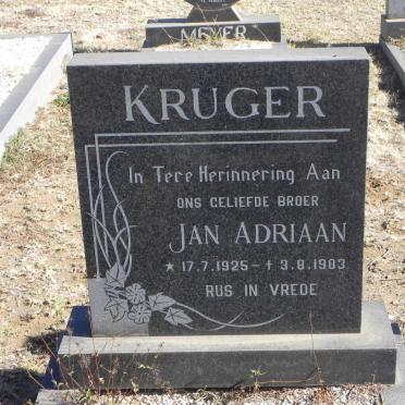 KRUGER Jan Adriaan 1925-1983