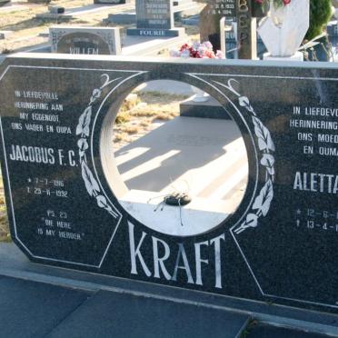 KRAFT Jacobus F.C. 1916-1992 &amp; Aletta E. 1917-1995