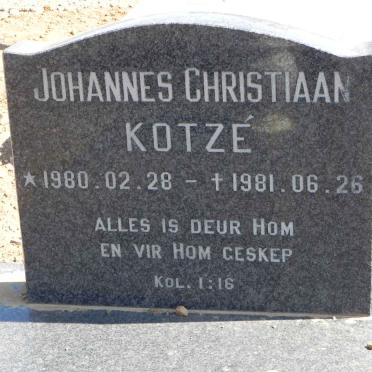KOTZÉ Johannes Christiaan 1980-1981