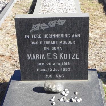 KOTZE Maria E.S. 1919-1983