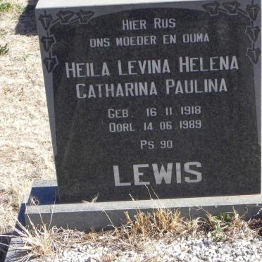 LEWIS Heila Levina Helena Catharina Paulina 1918-1989