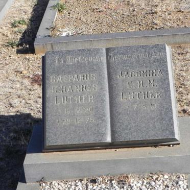 LUTHER Casparus Johannes 1920-1975 &amp; Jacomina C.M.M. 1918-