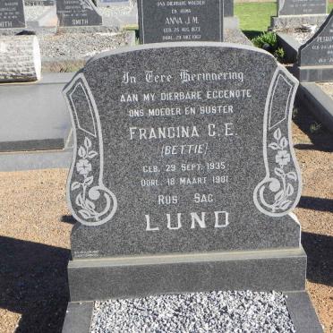 LUND Francina C.E. 1935-1981