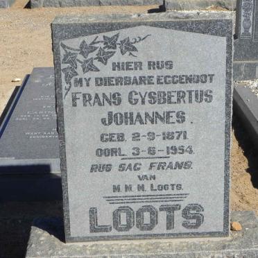 LOOTS Frans Gysbertus Johannes 1871-1954
