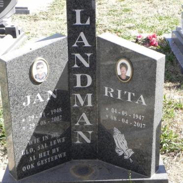 LANDMAN Jan 1948-2002 &amp; Rita 1942-2017