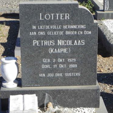 LÖTTER Petrus Nicolaas 1929-1989