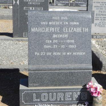 LOURENS Marguerite Elizabeth nee BECKER 1908-1983