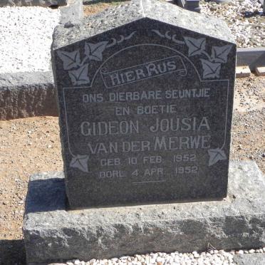 MERWE Gideon Jousia, van der 1952-1952