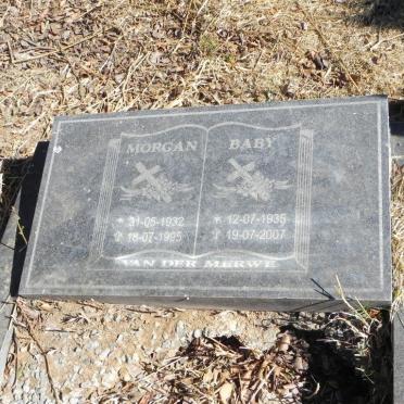 MERWE Morgan, van der 1932-1995 &amp; Baby 1935-2007