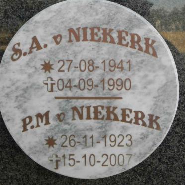 NIEKERK P.M., v. 1923-2007 :: V. NIEKERK S.A. 1941-1990