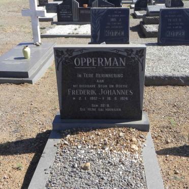OPPERMAN Frederick Johannes 1957-1974