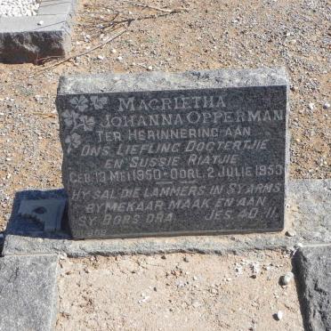 OPPERMAN Magrietha Johanna 1950-1953