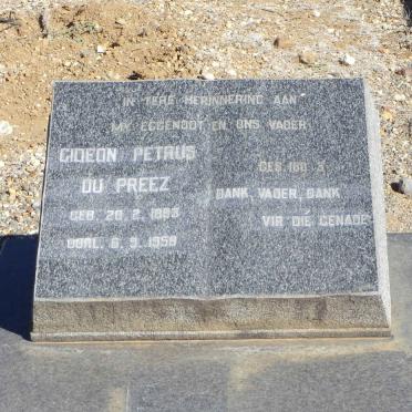 PREEZ Gideon Petrus, du 1883-1958