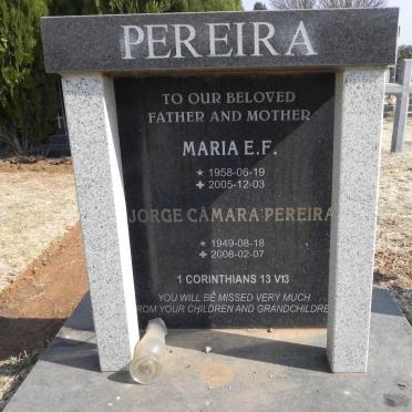 PEREIRA Jorge Camara 1949-2008 &amp; Maria E.F. 1958-2005