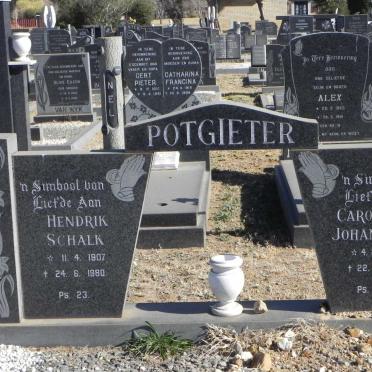POTGIETER Hendrik Schalk 1907-1980 &amp; Carolina Johanna J. 1912-1983