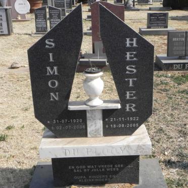PLOOY Simon, du 1920-2006 &amp; Hester 1922-2005