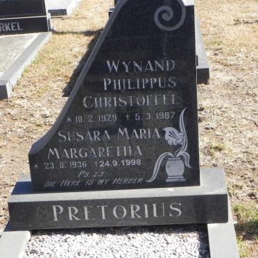 PRETORIUS Wynand Philippus Christoffel 1929-1987 &amp; Susara Maria Margaretha 1936-1998