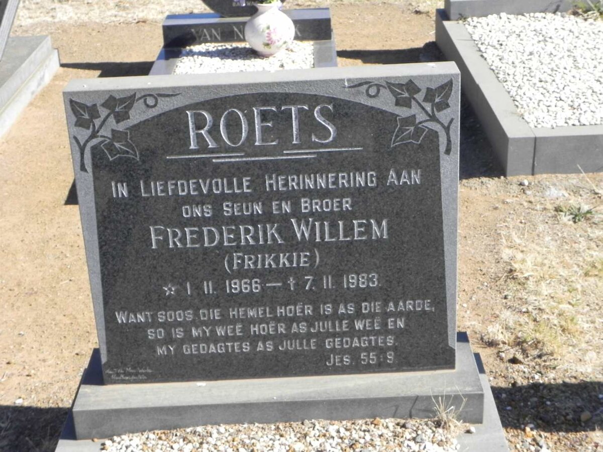 ROETS Frederik Willem 1966-1983