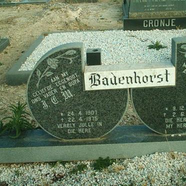 BADENHORST J.C.M. 1907-1975 &amp; J.E. 1912-2002